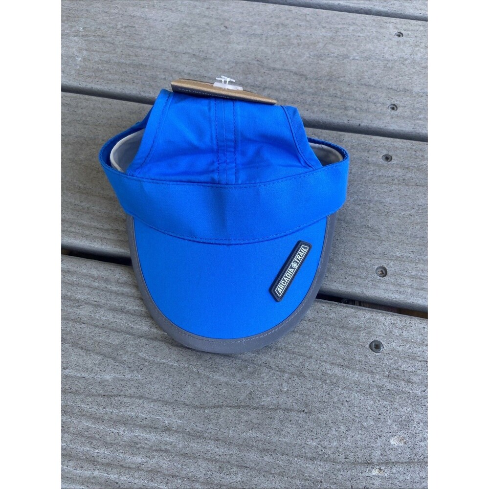 Arcadia Trail Adjustable Reflective Dog Visor Hat Blue Size Small/Medium
